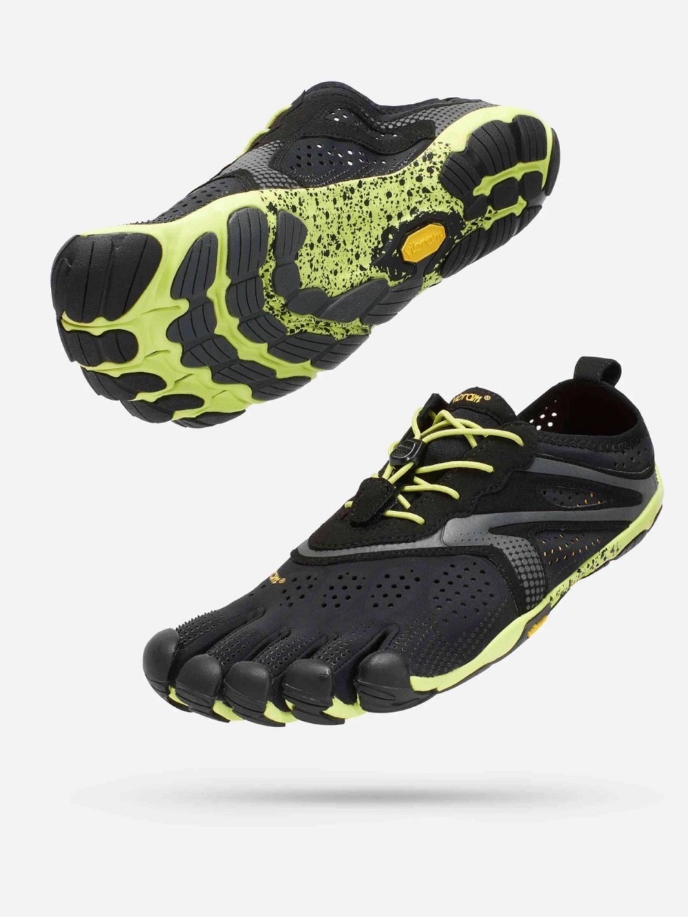 Vibram Fivefingers V-Run black/Yellow Bikila EVO running shoes NEW